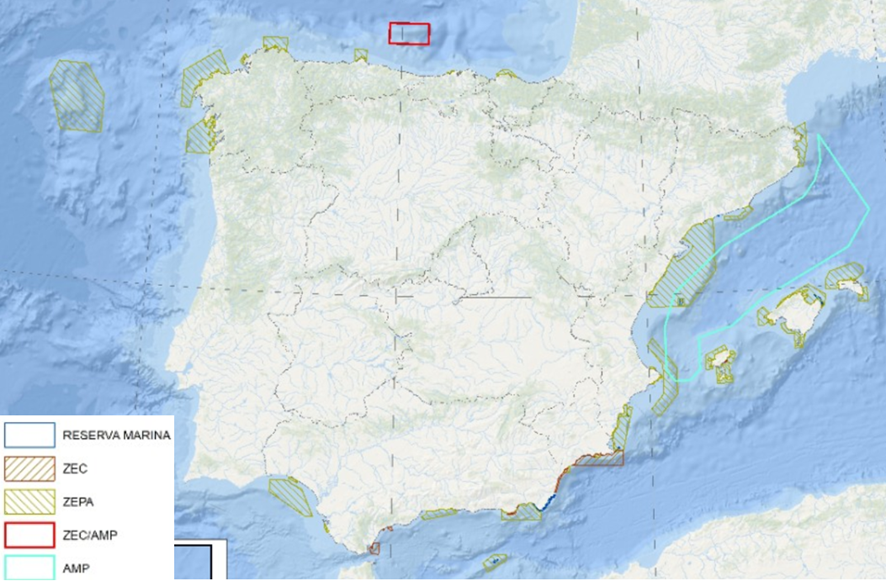 Áreas Marinas Protegidas de España.